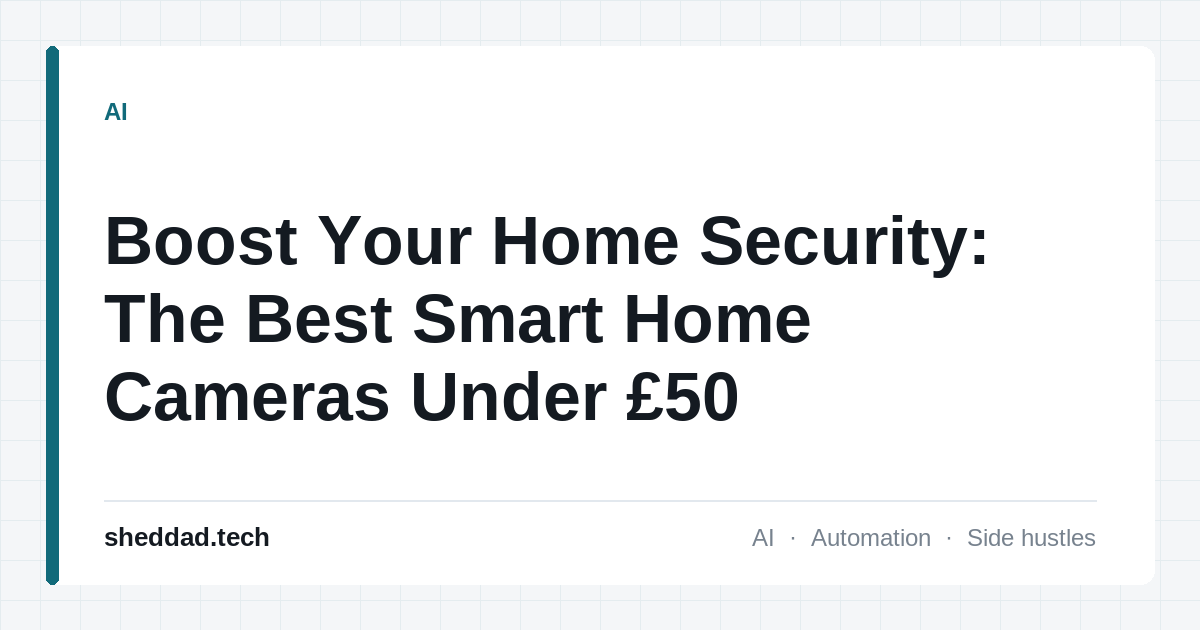 Boost Your Home Security: The Best Smart Home Cameras Under £50