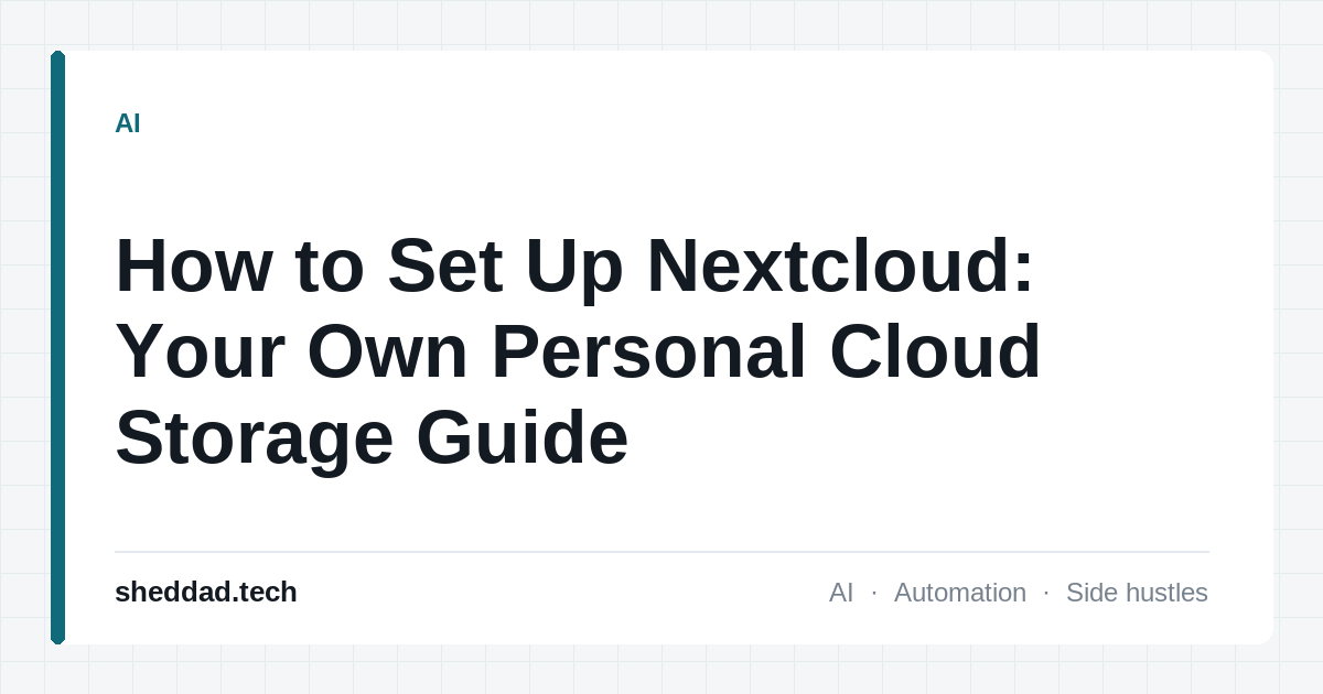 How to Set Up Nextcloud: Your Own Personal Cloud Storage Guide