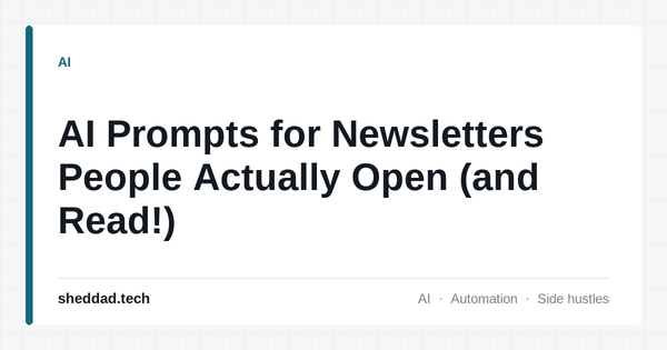 AI Prompts for Newsletters People Actually Open (and Read!)